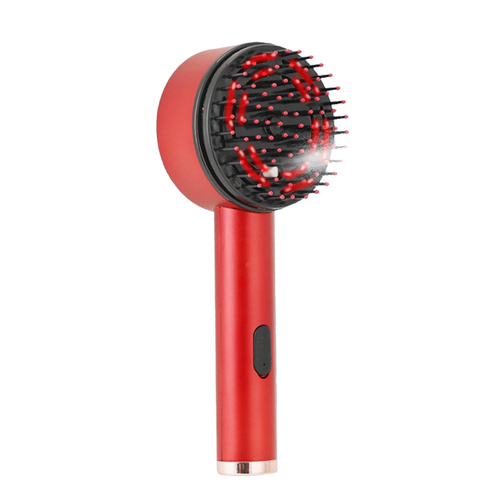 Dreuhuing Cepillo de pelo con luz roja, masajeador de cuero cabelludo, cepillo de aceite inteligente, cepillo de crecimiento del cabello, masajeador de luz roja, peine de masaje eléctrico para el