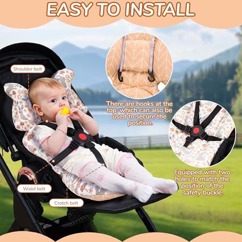 Coussin poussette universelle réversible pour corriger la posture de bébé - 6