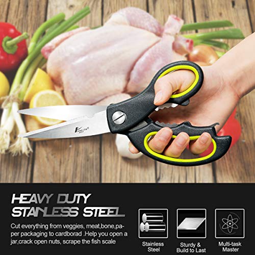 RANIACO Kitchen Scissors Dishwasher Safe,Stainless Steel Cooking Knives,Heavty Duty Food Shears for Poultry Chicken Bones Seafood Meat Vegetable - Thumbnail 6