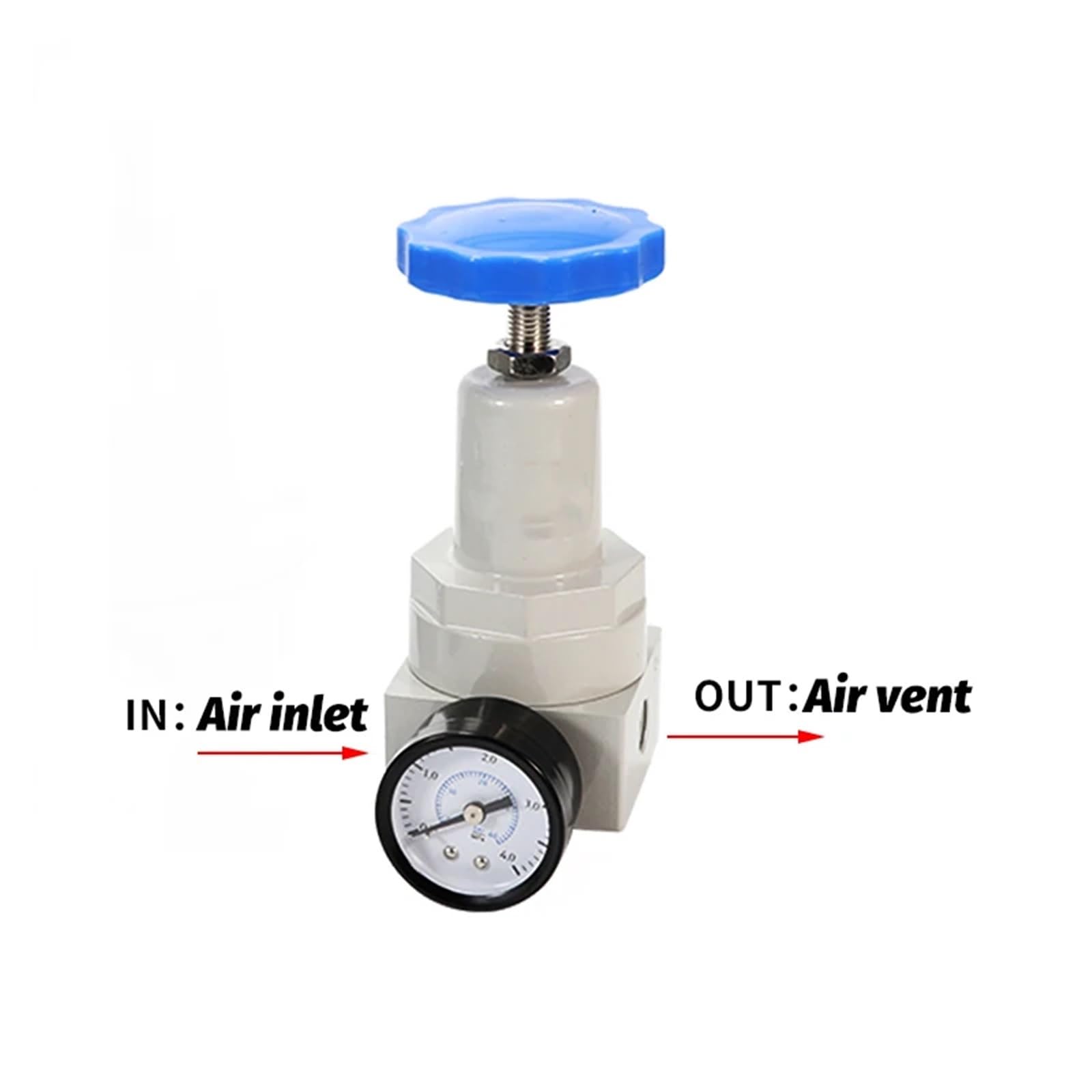 Regolatore di Pressione pneumatica 0~40 Bar con Porta manometro 1/4 3/8 1/2 2 Pollici BSP 1/2" QTYH QTY-08 10 15 20 25 32 40 50(QTY-50)