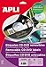 APLI 2001 - Etiquetas CD/DVD Removibles tamaño clásico Mate 10 Hojas I/L/C