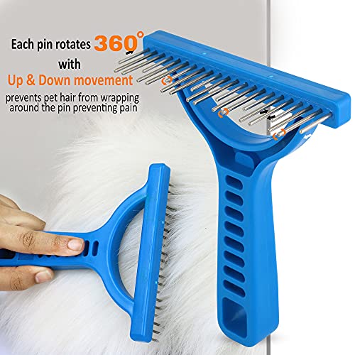 The-Untangler-Rakes-for-Grooming-and-Shedding-silky-smooth-rotating-teeth-to-easily-collect-loose-hair-Purple-Shedding - Cucciolini Doodles   The-Untangler-Rakes-for-Grooming-and-Shedding-silky-smooth-rotating-teeth-to-easily-collect-loose-hair-Purple-Shedding