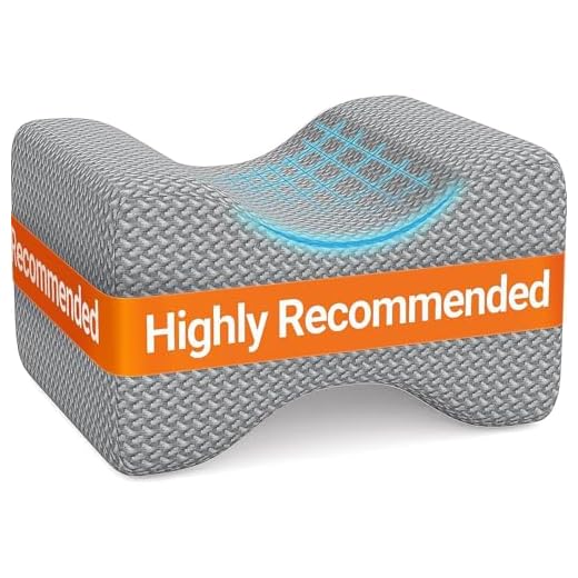 BlissTrends Memory Foam Knee Pillow, Knee Pillow for Side Sleepers, Leg Pillows for Sleeping Blood Circulation, Elevation Pillow for Spine Aligning, Sciatica, Back, Hip, Knee, Ankle Pain, Grey