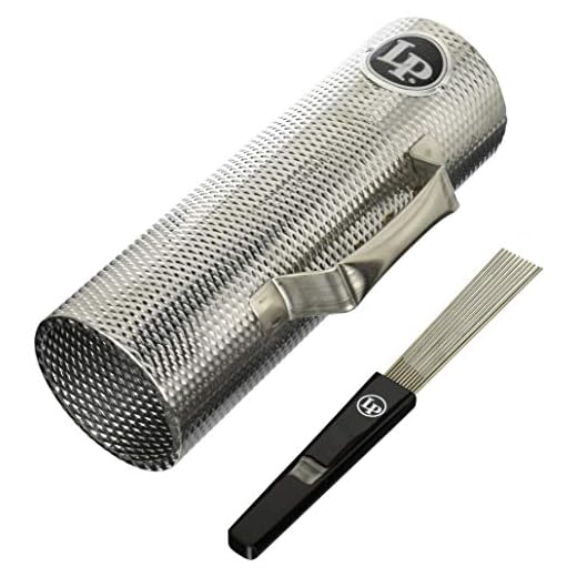Latin Percussion LP305 Merengue Guiro, Silver,Black