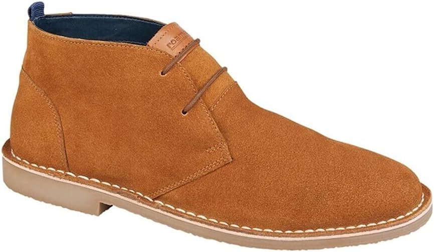 Mens Suede Desert Boots (9 UK) (Tan)