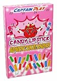 CAPTAIN PLAY Calendario dell'Avvento 2026 Candy Lipstick – 24 rossetti di dolciumi singolarmente confezionati, 120g – Idea Regalo Originale Natale