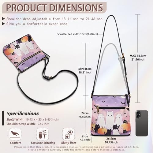 Image of Leather Purses for Women, Leather Hobo Bags for Women Travel Sling Purse Triple Zippered Pockets Shoulder Bag
