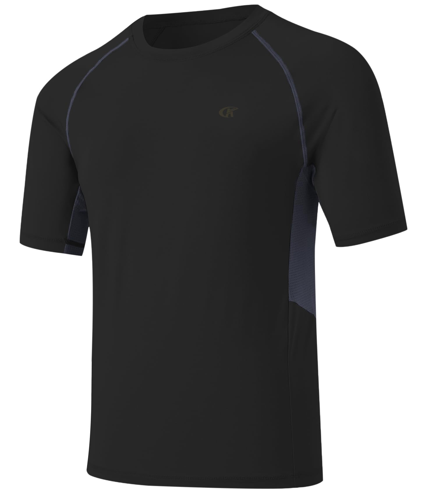Huayuzh Herren UV Shirt Rashguard T-Shirt Schwimm Shirt Schnelltrocknend Leicht Atmungsaktiv Surfen Angeln Wandern Top