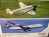  1/500 Herpa Lufthansa Junkers JU 52/3 m & Boeing 747-400 Set mit 2 Flugzeugtypen 516662 E