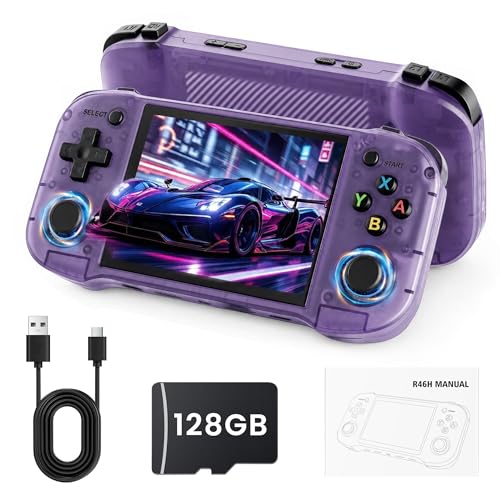 R46H Handheld Game Console, 4.2” Handheld Emulator Over 20000+ Classic Games, Open Source Linux...