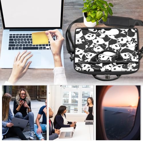 Maletín para laptop con diseño de pandas para laptop de 15 pulgadas miniatura 6