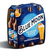Blue Moon Cerveja Belgian White Ale, Pack 6 Unidades Long Neck 355ml