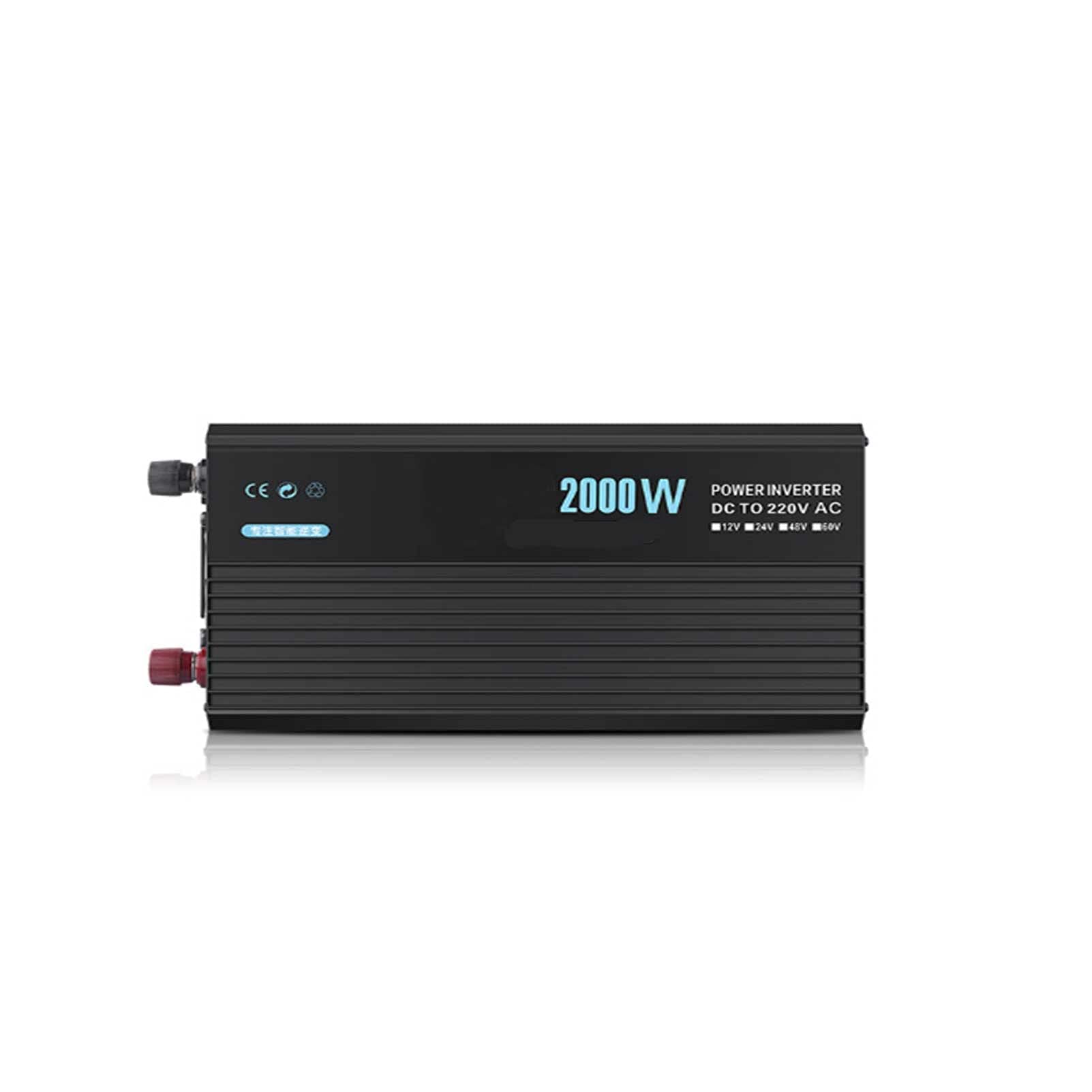 LLSS QWERTOUR 4000W Car Inverter 24V 220V Voltage transformer Modified Sine Wave Power Inverter DC12V to 220V Converter+Smart LCD Display,2000W