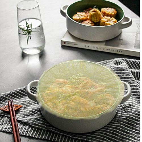 Mwellewm Elastic Food Storage Covers Reusable Stretch Plastic Wrap Bowl Covers Elastic Alternative To Foil For Family Outdoor Picnic 3 Size thumb #6