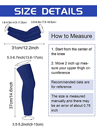 Leitee 8 Pairs Kids Compression Leg Sleeve and Compression Arm Sleeve Set Non Slip Leg Arm Wrap for Boy Girl Youth Basketball(Multicolor)2