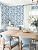 Heroad Peel and Stick Wallpaper Blue Floral Contact Paper Boho Large Floral Wall Paper Modern Removable Self Adhesive Wallpaper for Cabinets Bedroom Bathroom Waterproof Vinyl Roll 17.3"x78.7"