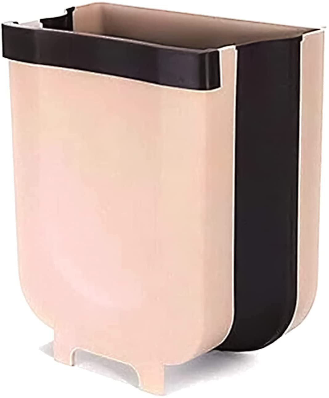 Hanging Kitchen Trash Can, Foldable Waste Bin, Hang Small Plastic Garbage Can 2.4 Gallon