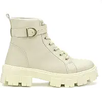 Coturno Feminino Com Fivela Solado Tratorado Blogueira Moda GuGi 215-GG