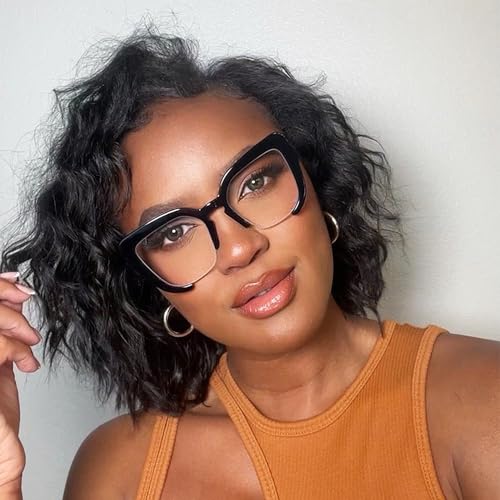 Image of Zeelool Vintage Cat Eye Semi-rimless Glasses Frame for Women with Non-prescription Clear Lens Valencia ZWA785041