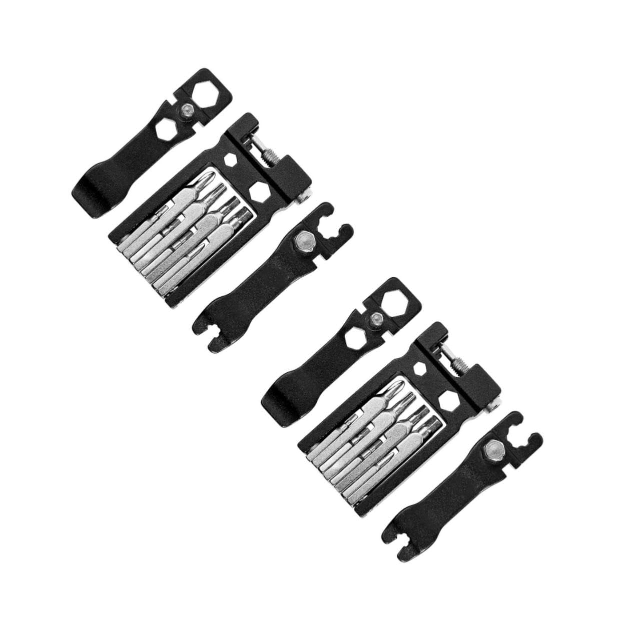 UPKOCH 2 Pezzi Strumento Multi per Riparazione Bici Kit Portatile Cacciavite Chiave e Regolatore per Officina
