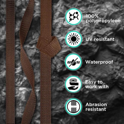 Image of TECEUM 3 /4 inch & 5 /8 inch & 1 inch & 1.5 inch & 2 inch Webbing - 10 25 50 Yards - 40+ Colors - Heavy Duty 1 Inch 1.5 Inch 2 Inch Backpack Straps - Webbing for Outdoors Indoors Crafting DIY