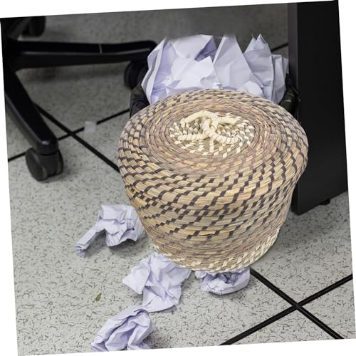 Poubelle bureau tressée pour chambre et espace de travail