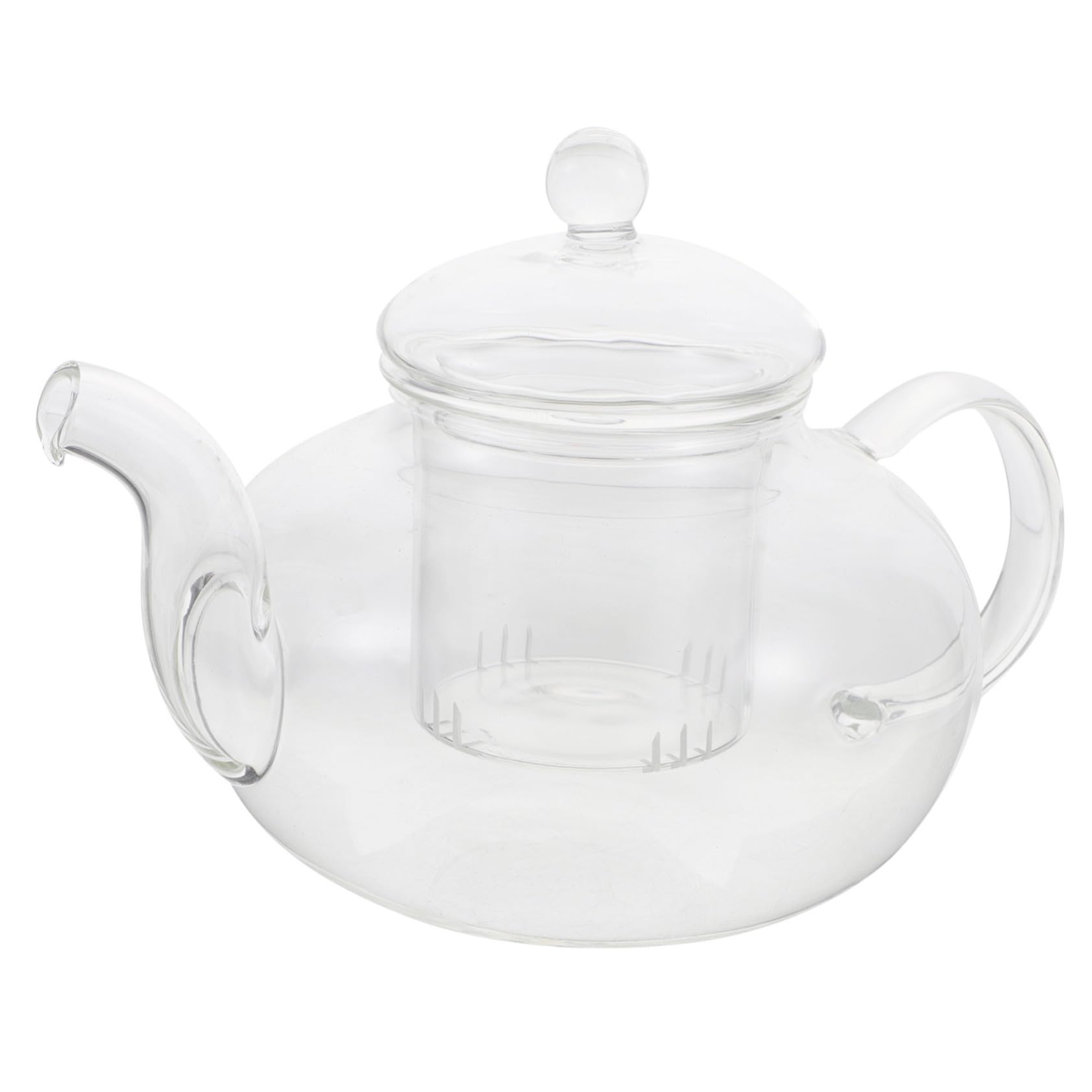 Tetera de Vidrio Resistente al Calor para Cocina de Inducción y Gas Pequeña Tetera Portátil para Té con Diseño Artesanal y Fácil Limpieza