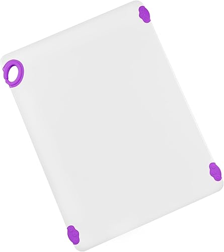 Miniatura 8 de Winco Tabla de cortar antideslizante con gancho, 15" x 20" x 12", azul