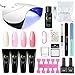 Produktbild Saint-Acior Nagelverlängerung uv Gel Starterset mit Nagellampe 4 Farben schnell Extension Gel +Silp Solution+50pcs Nagelspitzen+Werkzeug Set für Nageldesign