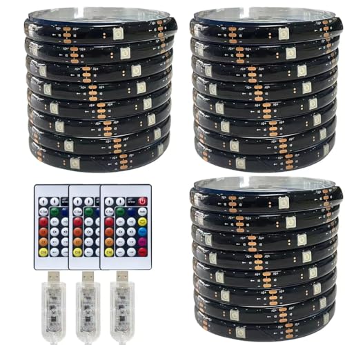 Tira LED RGB WS2812B 2 m Flexible Negro IP44 USB 5V miniatura 1