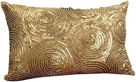 gold beaded throw pillows