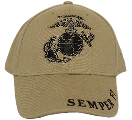 Image of MWS U.S Marine USMC Semper Fi Always a Marine Traditions Since 1775 Logo Eagle Embroidered Cap Hat