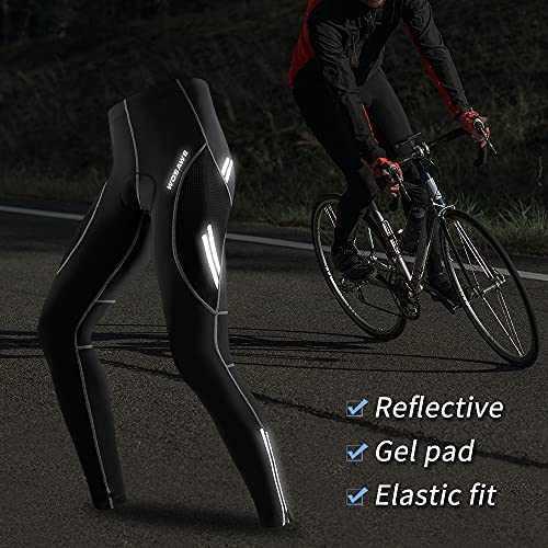 yeacher Calça de bicicleta masculina acolchoada meia-calça de bicicleta ao ar livre para ciclismo de