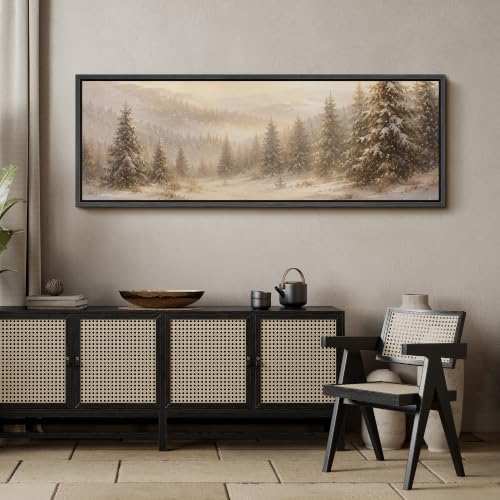 Image of MUDECOR Large Framed Canvas Print Wall Art Pine Valley for Living Room