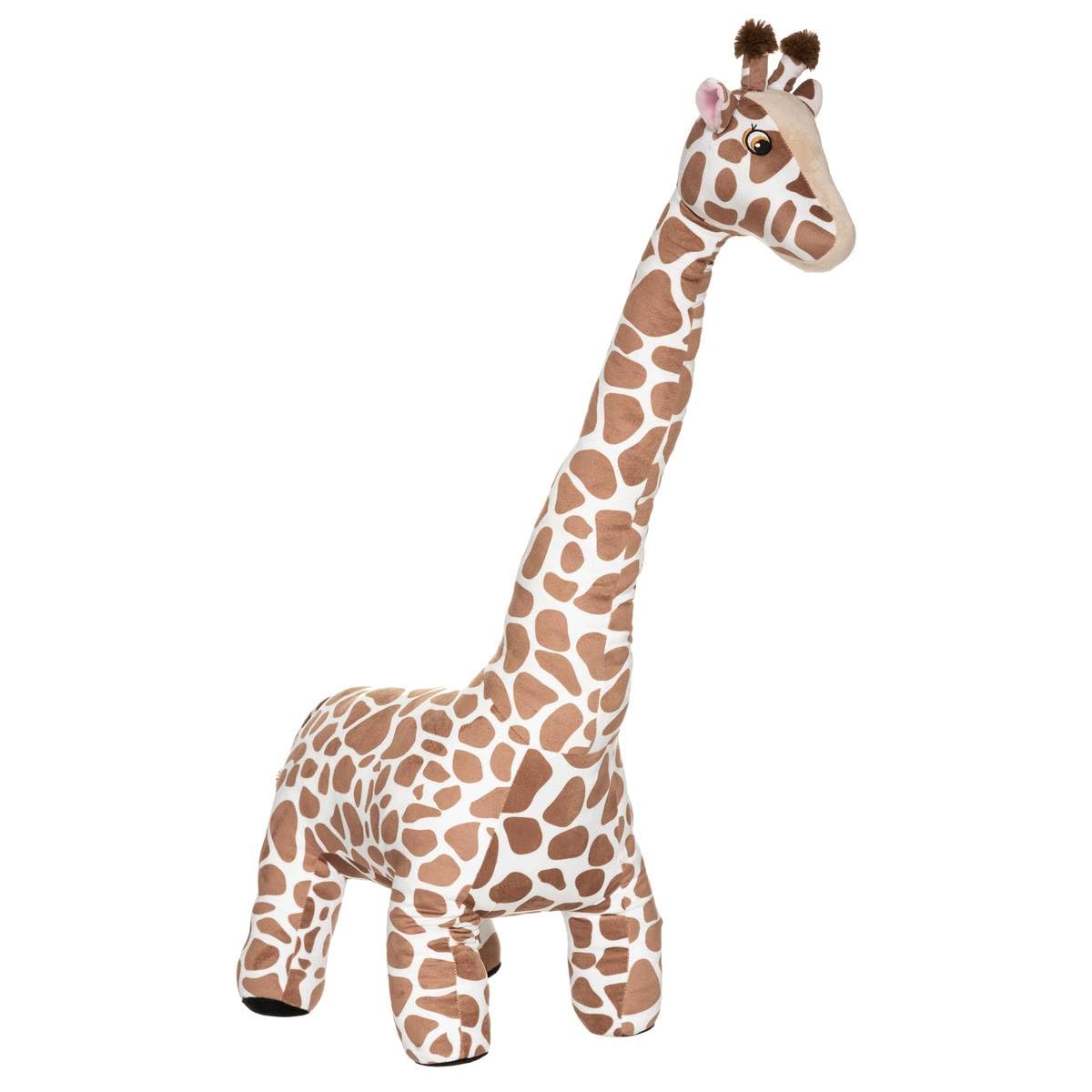 JJA Peluche Girafe Polyester Sable 23X40X100CM Marron