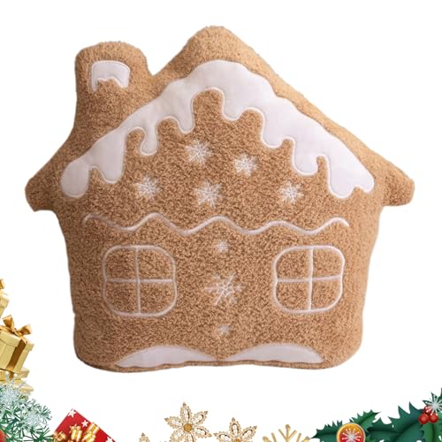 ジンジャーブレッド クッション,プラッシュ かわいい ドール | クリスマス 装?用 クッション - 家庭用 ベッド用 カウチ用 ベビー用 幼児用 感謝祭用 休日用 室内用 ソファ用
