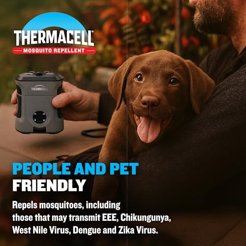 Image of Thermacell Mosquito Repellent Rechargeable Adventure EX-Series EX90; Patio Shield with 9-Hour Battery, Includes 12-Hour Refill, Rubber Armor & Carabiner; Scent Free Bug Spray Alternative