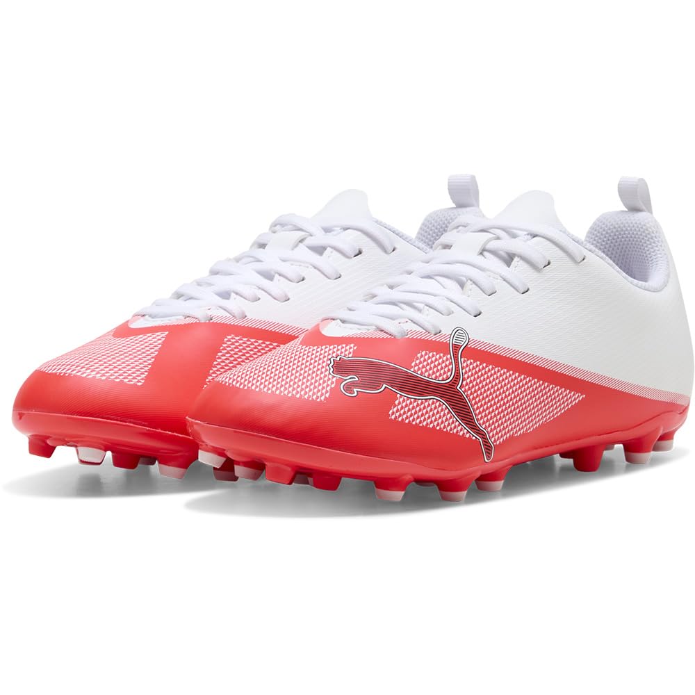 Puma 7 Play MG Jr, Scarpe da Calcio Unisex per Bambini, Ultra Red Black White, 32 EU