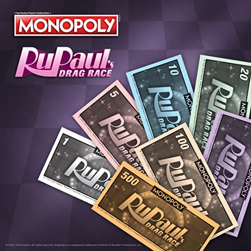 Monopoly Rupaul’s Drag Race | Officially Licensed Collectible Board Game | Play As Checkered Flag, Lipstick, Roll Of Duct Tape, And More | Based On Hit Reality Tv Series For 6 Players #TOP5