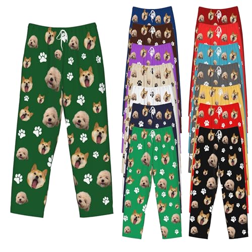 Personalized Pajamas Pants For Men Custom Pajama Pants Pajama Funny Pj Pants With Photo Pet Face