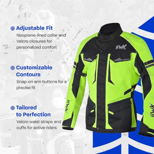 HWK Motorsports Apparel ADVENTURE MOTORCYCLE JACKET ADV 1 Winter Motorcycle Jacket