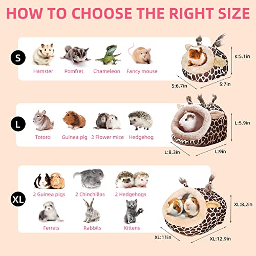 Leftstarer Guinea Pig Rat Bed And Hideout For Ferret Hedgehog Sleep And Hide, Hamster Small Pet Animals Supplies Toy Cage Accessories Nest（1-L） #TOP1