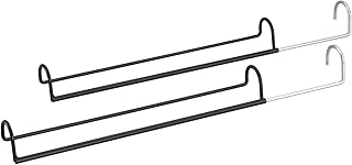 ベルカ(Belca) 衣類収納 ダブル収納ハンガー 伸縮タイプ 2台入り 幅45~70×奥行6.1×高さ6.7cm ブラック 段違い 収納力アップ ハンガー クローゼット 吊り下げ収納 CH-DS2