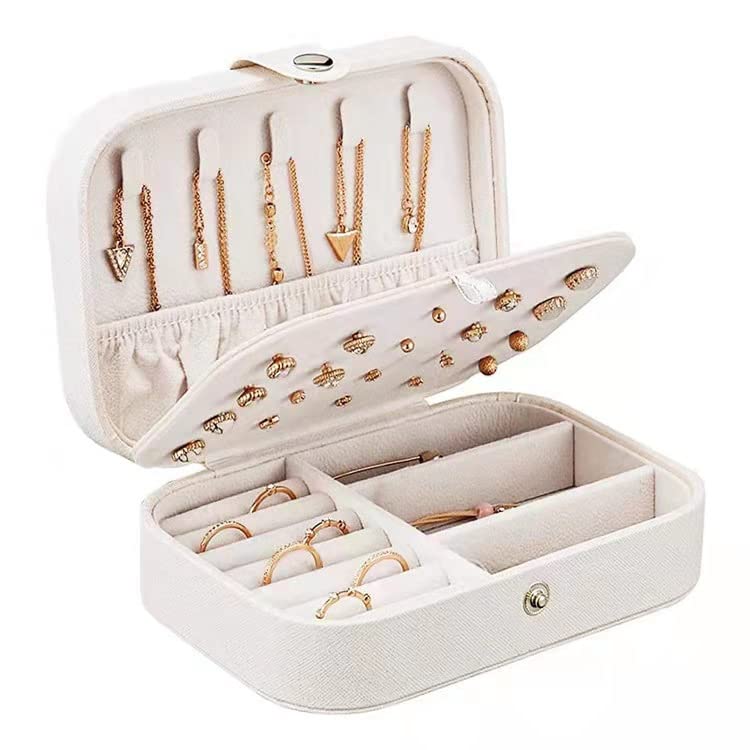 LLXYWJ Estuche para Pendientes y Anillos, joyero de Viaje con Cremallera, joyero portátil de Palma (Estilo 4) (Estilo 2)