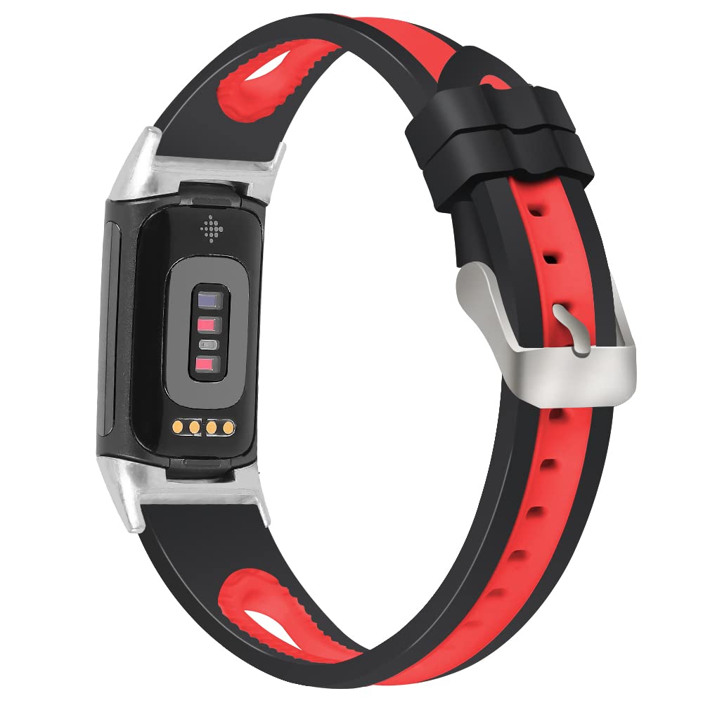 KangPlus Cinturino In Metallo Per Fitbit Charge 5 – Acciaio Inox, Regolabile Da 14 A 20,3 Cm, Colore Argento, Leggero E Delicato Sulla Pelle, Per Uomo E Donna - 2
