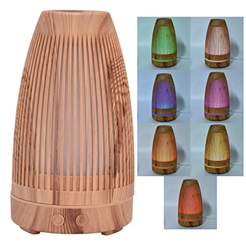 Difusor aromático eléctrico 100-200ml USB recargable de madera miniatura 2