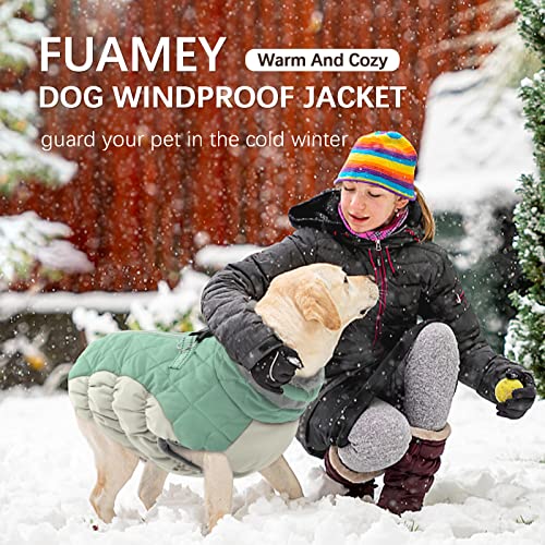 Fuamey Dog Winter Jacket,Dog Cold Weather Coats Paded Dog Vest With Harness Built In Pet Warm Clothes Dog Apparel With Back Zipper Dog Water Resistant Coat For Small Medium Large Dogs Mint Green Xs #TOP5