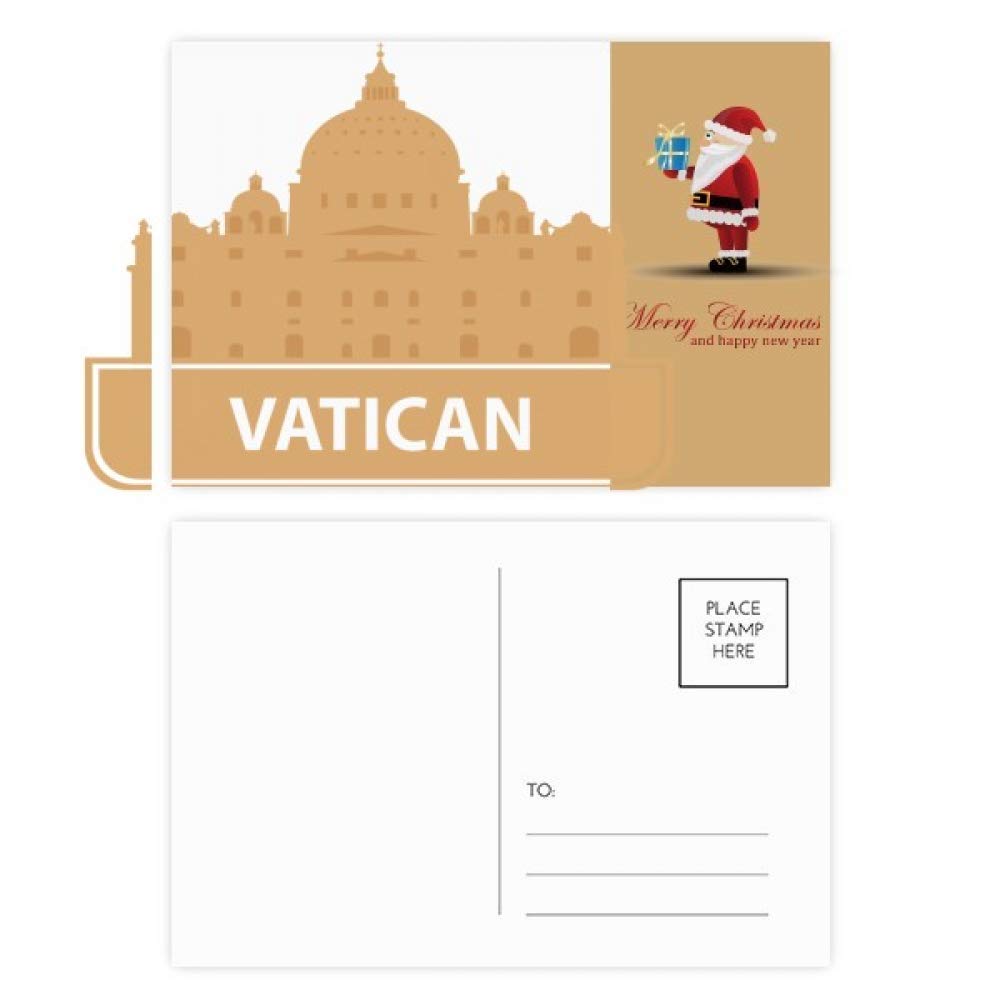 Cartes postales Père Noël Jaune Vatican lot de 20 pour envoyer vos vœux groupés facilement