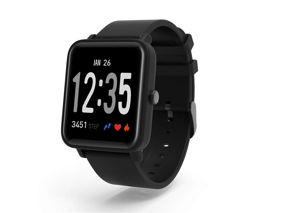 Bluetooth 4.0 Impermeabile IP68 Fitness Tracker con frequenza cardiaca, Pressione sanguigna, Ossigeno nel Sangue, Sleep Monitor attività Tracker 1.3 Pollici Schermo, Android iOS Nero