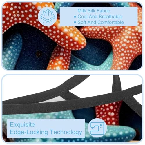 4 Pieces Cooling Neck Gaiter Face Cover for Sun Protection Starfish Face Mask Reflective for Men Women Fishing Cycling Hiking4